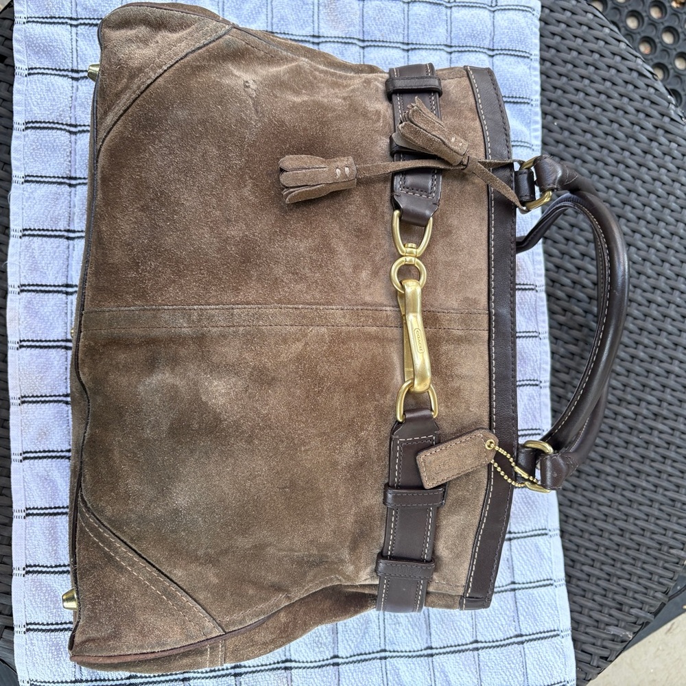 COACH Hampton Vintage Suede bag E060-8A79 - Picture 12 of 13